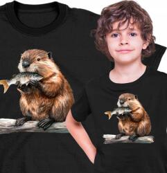  Gyerek Póló Vidra Természet Kedves 3 Fekete 128 (AP54.119.128)