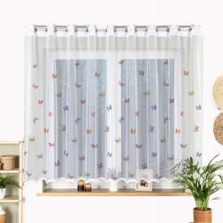  Jacquard függöny fehér gyerekszoba függöny 170x300 színes pillangók (MOTYLKI 170x300)