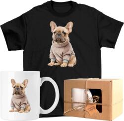  Bögre szett Póló Bulldog Mopsz Kutya 4 Kész Ajándék 140 (AP45.16.140)