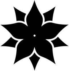  Autós matrica virág keleti mandala