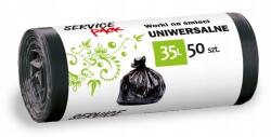 Service Pack Szemeteszsák, hulladékgyűjtő, fekete, erős, 35 literes, 50 db (Worki Na Śmieci Odpady Czarne Mocne 35L 50x)