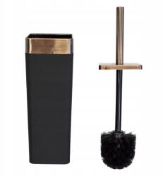 Rodeno Fekete Wc-kefe Réz Színű Díszítéssel, Masszív, Fürdőszobába (ROD9612)