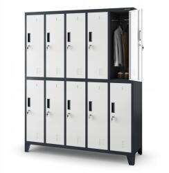 Jan Nowak Fém Iskolai Munkavédelmi Ruhásszekrény Bartek Antracit-fehér (979)