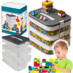 Kruzzel Rendszerező Doboz Kiegészítőknek Kruzzel 25756 Építőkockákhoz Figurákhoz 3 Szintes 22l (Organizer Kruzzel 25756 Figurki 3 Poziomy 22l)
