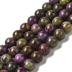  Atlantiszit Stichtit Ásványgyöngy Gyöngyfüzér 10mm