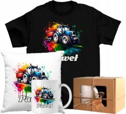  Nagy Póló szett Bögre Traktor Farmer Név 3 128 Ajándék (AP52.27.128)