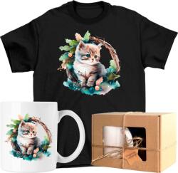  Bögre szett Póló Cica Virágok Cica Kedves 2 Kész Ajándék 152 (AP45.60.152)