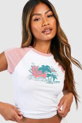 Boohoo CC35307 Boohoo Rövid Ujjú Póló Nyomott Mintával (18) XXL