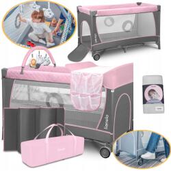 Lionelo Utazóágy kétszintes Pelenkázó Fejpánt Játékokkal Lionelo Flower (5902581658791)