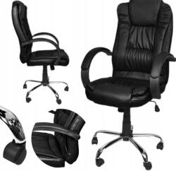 Malatec Masszázs irodaI Szék fekete Forgatható alap Króm irodai szék +tilt! (8983)