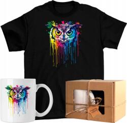  Póló szett Bögre kisállat art művészet bagoly owl 4 Kész Ajándék