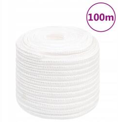VidaXL Vitorláskötél, egyszínű fehér, 16 mm, 100 m, polipropilén (8720287128533)