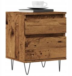 vidaXL Éjjeliszekrény, régi fa, 40x35x50cm, fa alapanyag (857416)