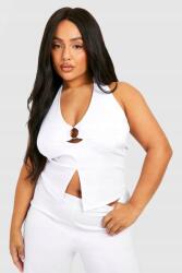 Boohoo LC74114 Boohoo Fehér Nyitott Hátú Felső (18) 5XL