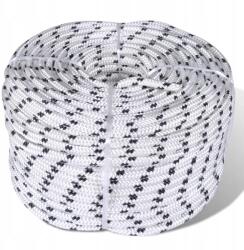 VidaXL Fonott vitorlás zsinór poliészterből, 12 mm, 250 m, fehér (143794)
