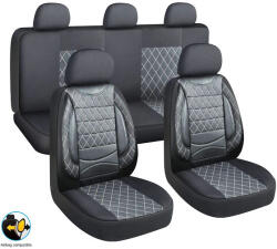  FIAT PANDA 2 1044 11 MŰBŐR részes univerzális üléshuzat szett - 2HELYEN osztható Légzsákos - fekete-fehér 203-2BKW (AL-01044PANDA_2)