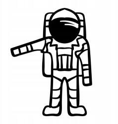  Autós matrica űrhajós 4f 11cm x 15cm