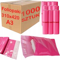 PAKO Kurier Fólia Tasakok 310X420 MM Rózsaszín Fólia Tasak A3 Csomagoláshoz 1000 Db