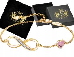 Mennica Świdnicka Karkötő Arany Ezüst 925 Női Aranyozott Infinity Szív Ajándék