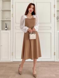 Dazy CC32107 Dazy Kétszínű MIDI Ruha Sifon Ujjakkal (17) M