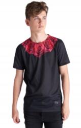  Siksilk Fekete Városi Póló Nyomattal Rózsa Mintával A Vállakon 134-140 Kyf