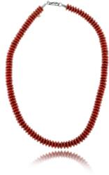  Ezüst nyaklánc korall utánzattal 42 cm