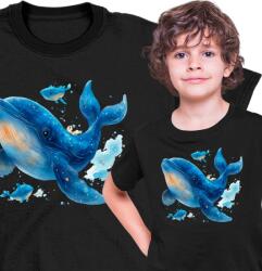  Gyerek Póló Bálna Művészet Színes 1 Fekete 152 (AP54.114.152)