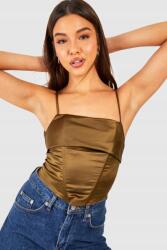 Boohoo IC71303 Boohoo Vállpántos Fűzős Felső (17) S