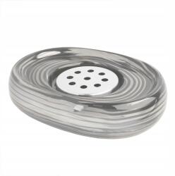 Rodeno Szürke Ezüst Kerámia Szappantartó Fürdőszobába, Modern, Elegáns, Minőségi (ROD6383)