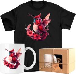  Bögre szett Póló Kolibri Virágok Művészet 4 Kész Ajándék 116 (AP45.58.116)