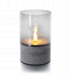  Elektromos Led Gyertya Láng Gracia 12.5 cm Szürke (01625)