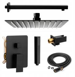 Sannit Fekete Falsík Alatti Zuhanyszett Esőztető Zuhanyfej 20CM (ZP224428)