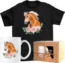  Bögre szett Póló Ló Virágok Művészet 4 Kész Ajándék 152 (AP45.75.152)
