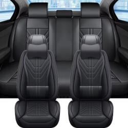  Citroen C4 Picasso 13 részes Prémium Magas minőségű Műbőr üléshuzat szett nyakpárnákkal - Légzsákos - Osztható - Fekete színben (AL-02126C4_Picasso)