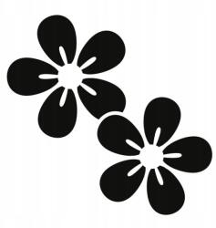 Autós matrica két virág grafika