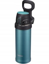 Zojirushi Zöld termosz bögre, termikus kávésbögre, japán Zojirushi Sm-qaf 480, fogantyúval (SM-QAF48-GK)