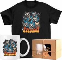  Bögre szett Póló mosómedve kedves vicces panda 5 Kész Ajándék 128 (AP29.0273.128)