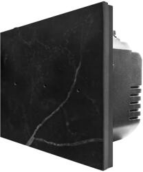 Luxion Intrerupator Triplu Cap Scara / Cruce cu Touch din Marmura LUXION, Serie A - culoare negru