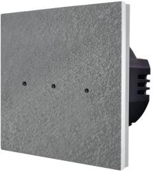 Luxion Intrerupator Triplu cu Touch din Marmura LUXION, 500W - culoare gri