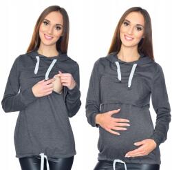  Kismama és szoptatós pulóver M68 grafit S