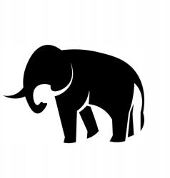  Autós matrica elefánt grafika3e 15cm x 10cm