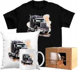  Nagy szett Póló Bögre teherautó fekete tir Semi-Truck 104 Ajándék (AP6.003.104)