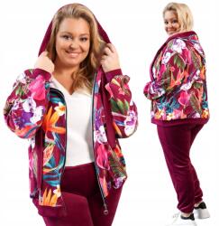  Velúr Női Melegítőnadrág szilva virágokkal