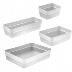  Többfunkciós Fiókszervező Dobozok, fehér, 4db-os készlet (04)