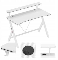Huzaro Gamer íróasztal Huzaro fehér tartóval számítógéphez és munkatanuláshoz (HZ-HERO 1.9 WHITE)
