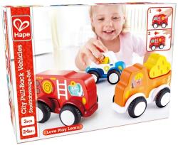 Hape SET 3 MASINUTE CU MOTOR PULL-BACK (HapeE8431) - etoys