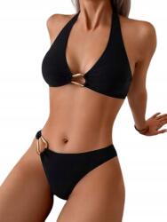 Shein Fekete Fürdőruha, Size M, 80% Poliamid, 20% Elasztán