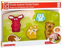 Hape PUZLLE TACTIL - ANIMALELE DIN PADURE (HapeE1621) - etoys