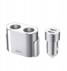 Baseus Szivargyújtó aljzat elosztó 2 Usb autós töltő Baseus 80W (CRDYQ-0S)
