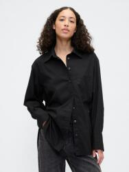 GAP Oversize поплинова риза с лого Big Shirt GAP GAP | Cheren | ЖЕНИ | XXS